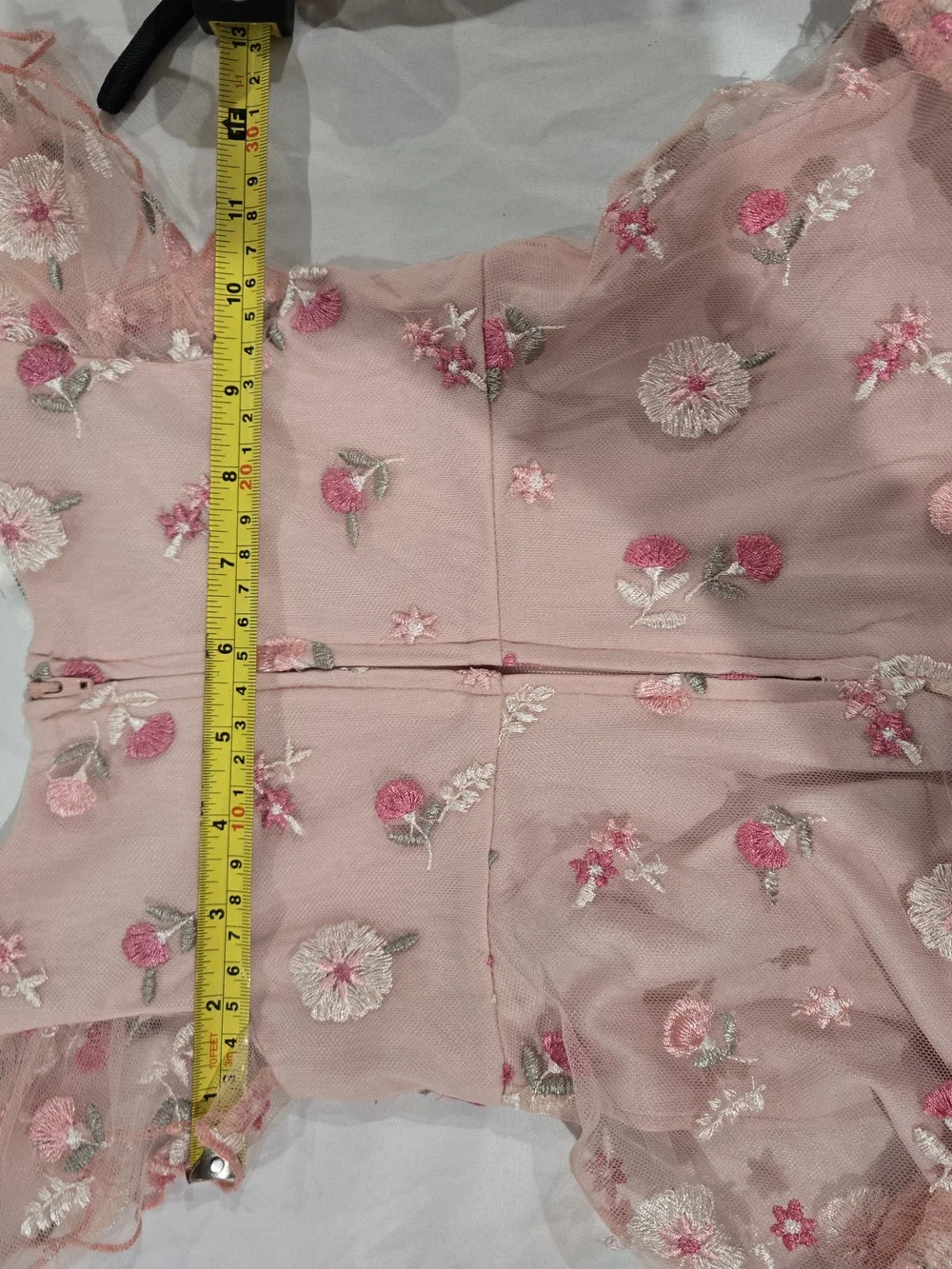 Gymboree Pink Floral Embroidered Tulle Dress